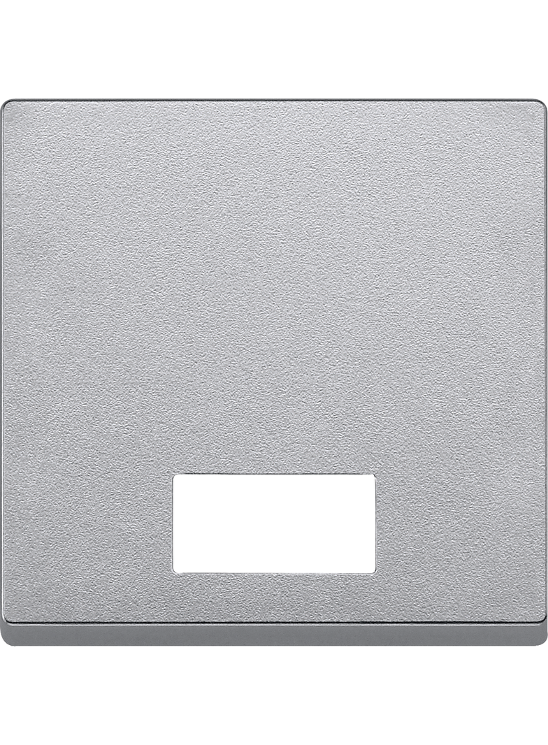 Merten, System M, klawisz pojedynczy z dużym okienkiem, aluminium