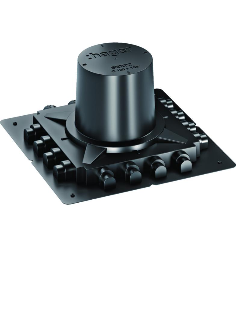 tehalit.VE-EE System szalunkowy do p.instalacyjnej R02 wys 155mm tworzywo czarny SER02 HAGER