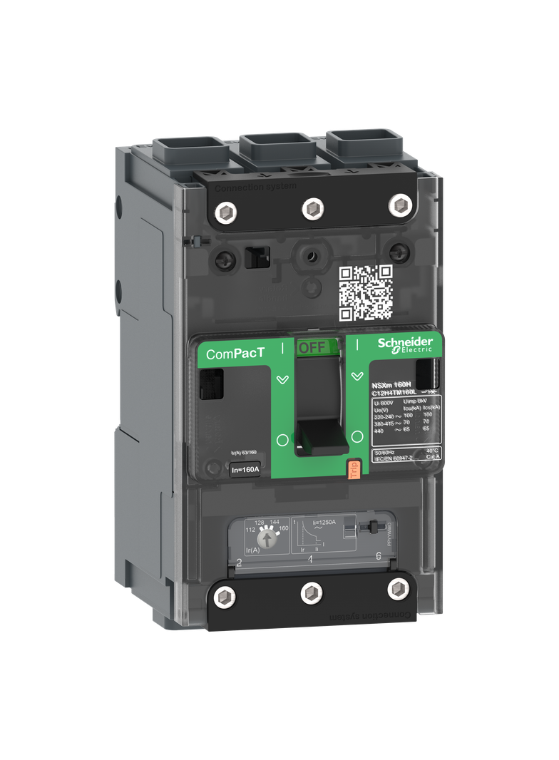 Wyłącznik, ComPacT NSXm, TM160D, 3P, 50kA, EverLink