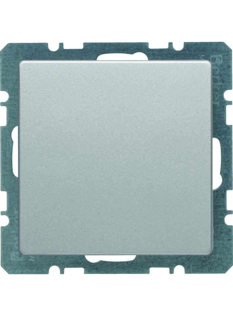 BERKER Q.x Zaślepka z płytką czołową bez pazurków rozporowych aluminium aksamit lakierowana 10096084