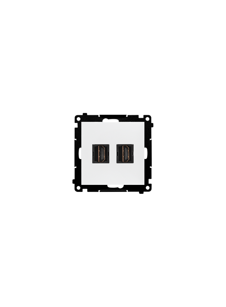 Simon 55 Gniazdo HDMI podwójne Biały mat TGHDMI2.01/111 KONTAKT