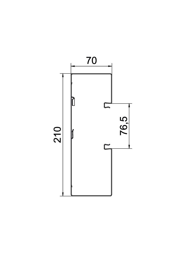 GS-A70210RW, Kanał podparapetowy 70X210 CZ.B.