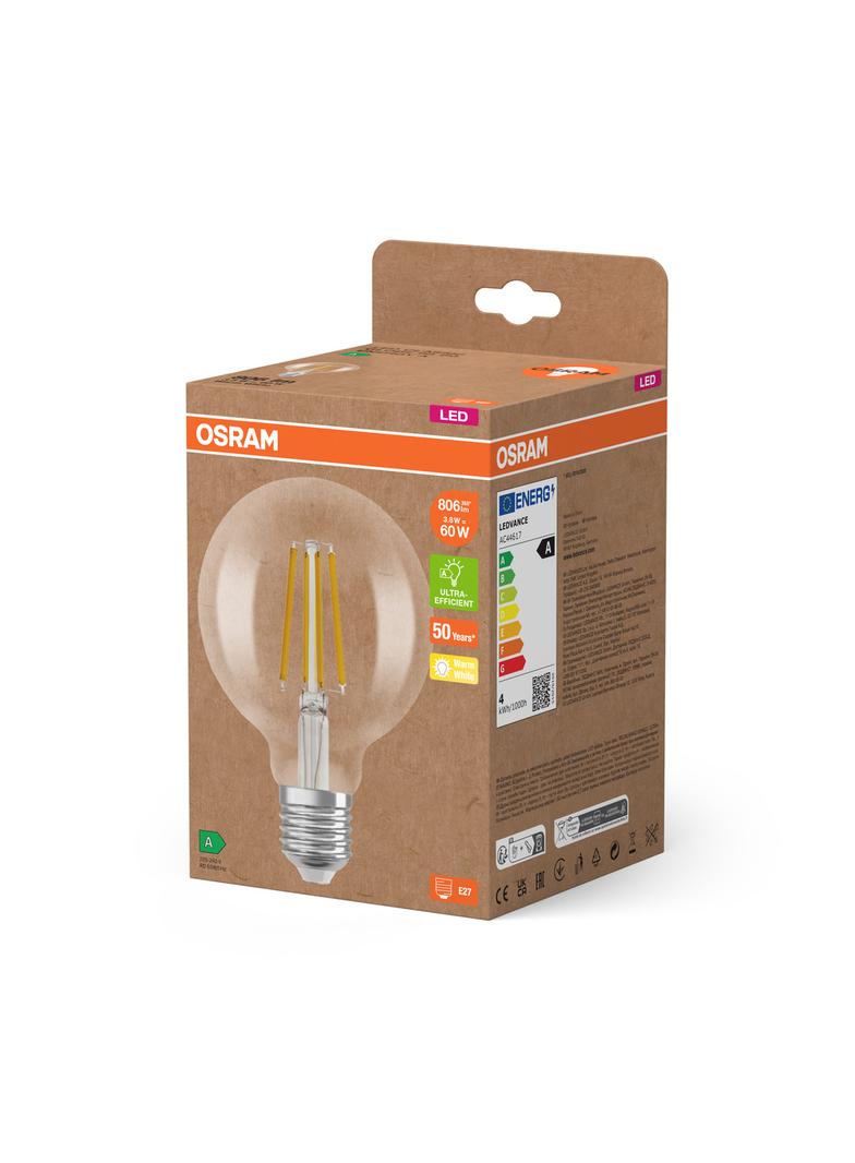 Lampa LED GLOBE energooszczędna szkło przezroczyste 4W 830 E27