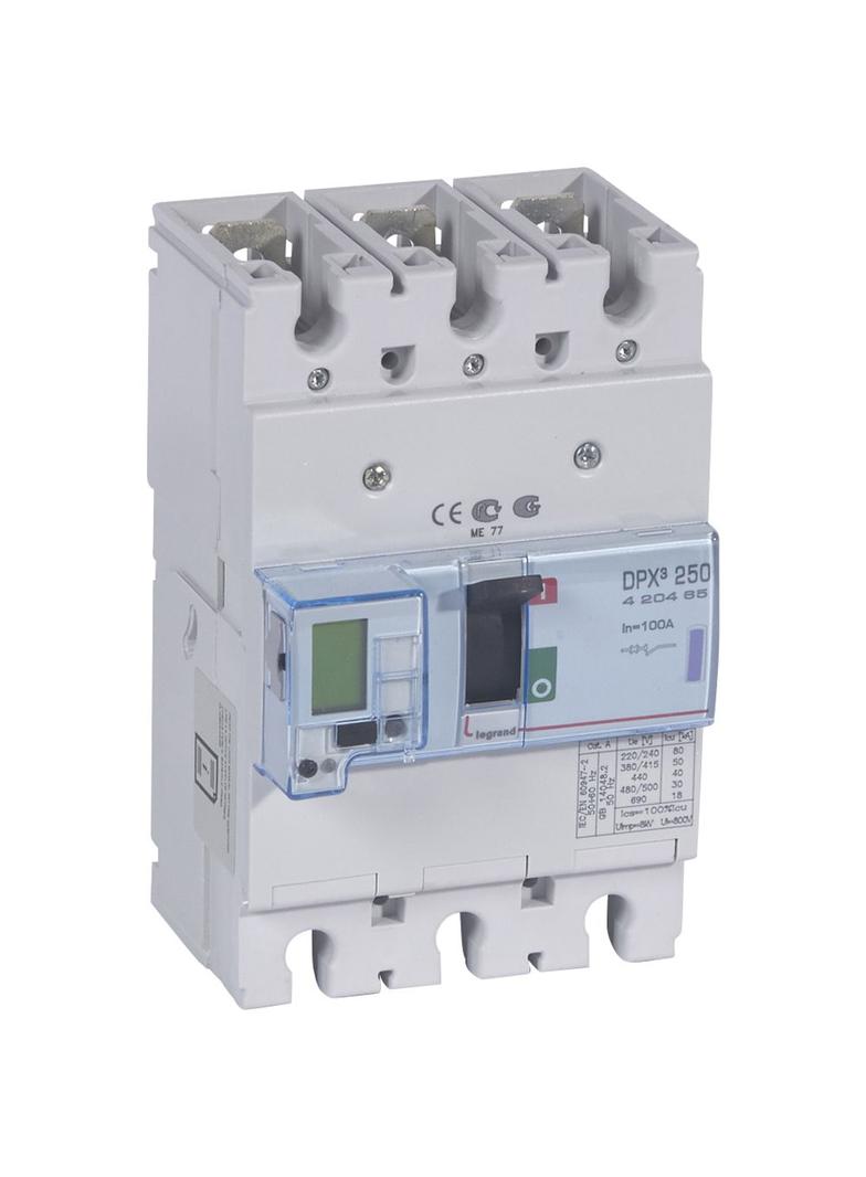Wyłącznik DPX3 250 El+P 3P 100A 50Ka 420465 LEGRAND