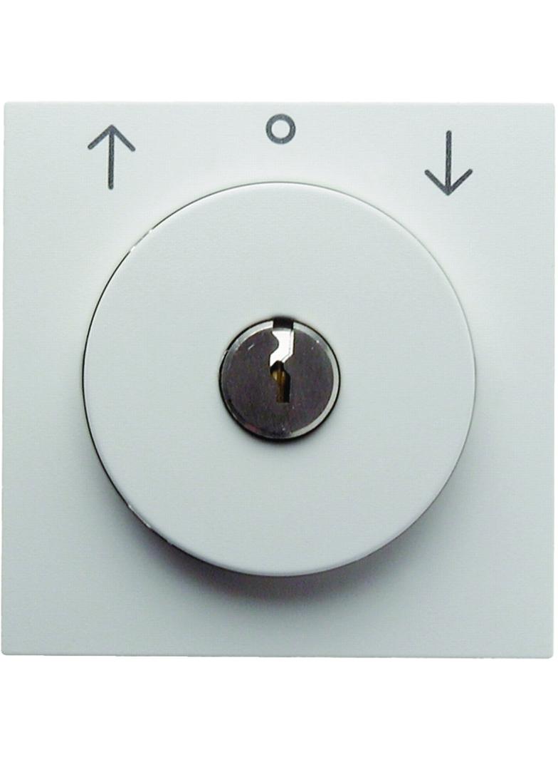 B.x Płytka czołowa z zamkiem do łącznika żal. na klucz biały połysk