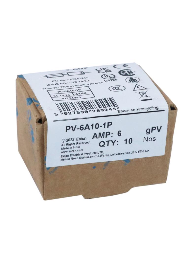 PV-6A10-1P Wkładka PV cylindryczna 6A 1000V DC PCB-1 10x38MM PV-6A10-1P EATON