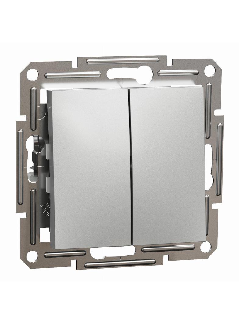 Asfora, łącznik świecznikowy, bez ramki, aluminium