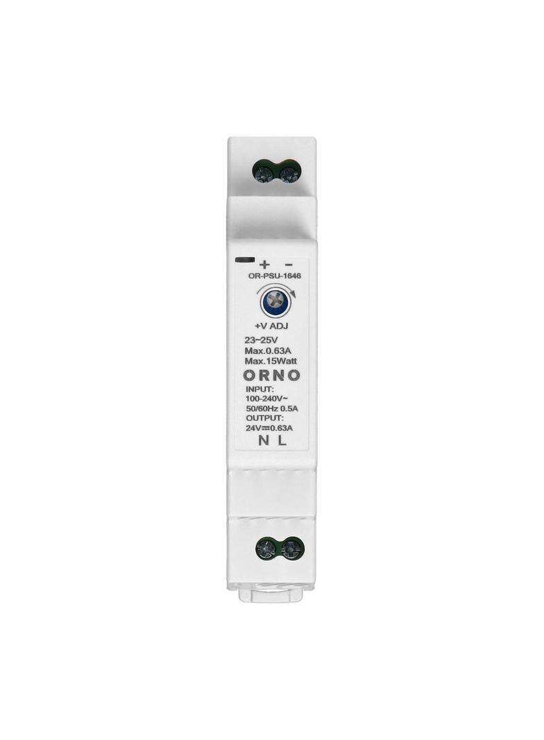 Zasilacz na szynę DIN 24VDC, 0,63A, 15W, szerokość 1 moduł OR-PSU-1646 ORNO