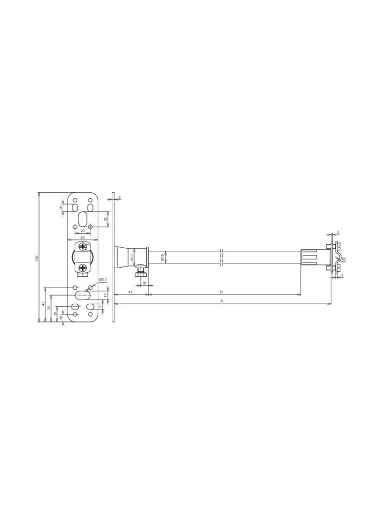 DEHNiso, Wspornik dystansujący do drutu 7-10 mm, ZG-St/tZn / GFK / NIRO
