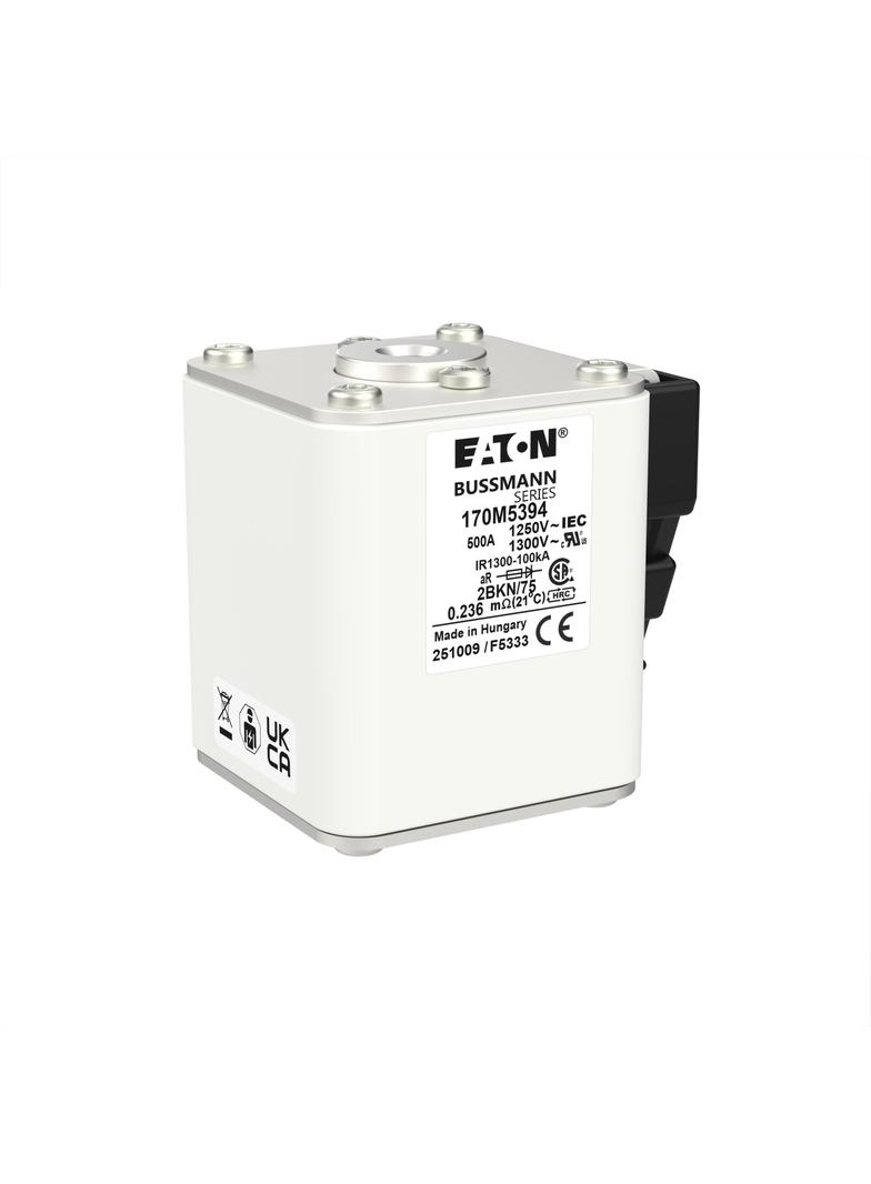 FUSE 500A 1250V 2BKN/75 AR CU Wkładka szybka 500A AC 1250V rozmiar 2 61x75x77 mm aR IEC UL 170M5394