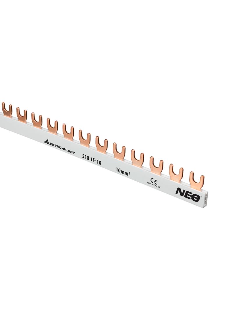 Szyna łączeniowa widełkowa 1P 18M 10mm2 S18 1F-10 45.108 OPATÓWEK