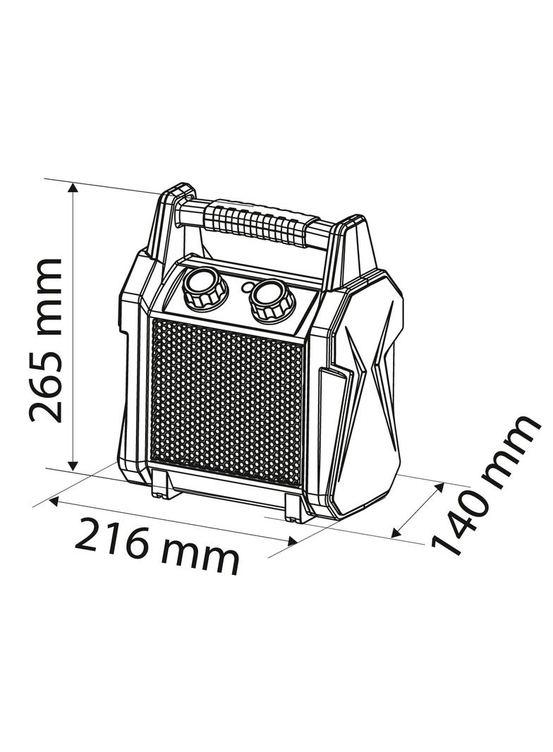 Nagrzewnica elektryczna ceramiczna PTC, 2kW nowy model