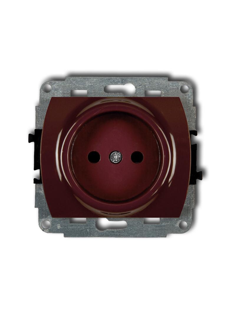 TREND Mechanizm gniazda pojedynczego bez uziemienia 2P (przesłony torów prądowych) brązowy