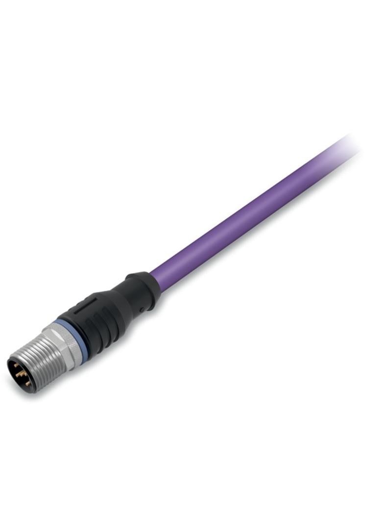 przewód CAN wtyczka prosta M12/wolny koniec 2m