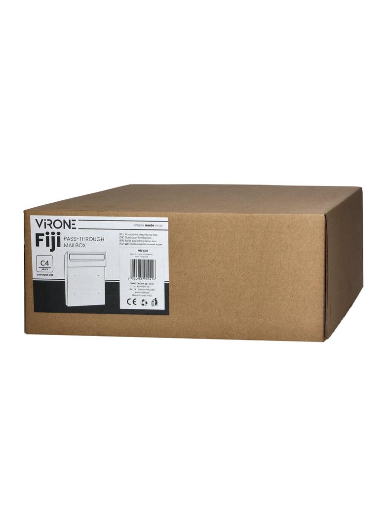 Skrzynka na listy przelotowa FIJI, z zamkiem bębenkowym, kolor czarny