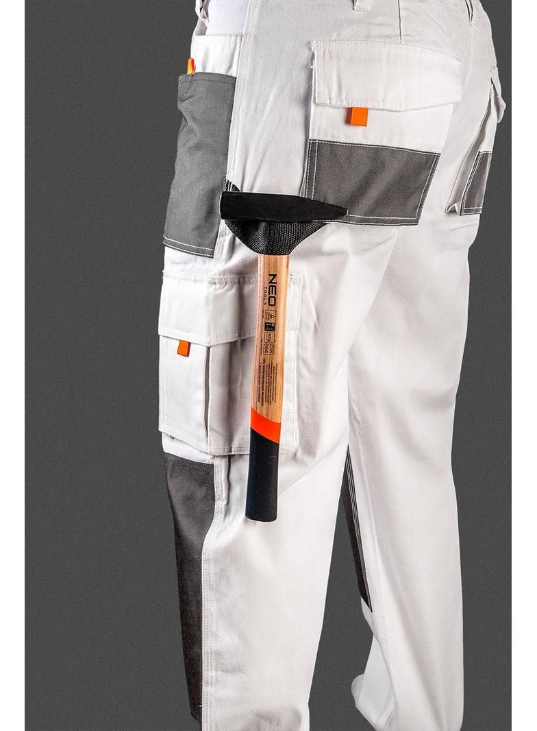 Spodnie robocze, białe, rozmiar L/52