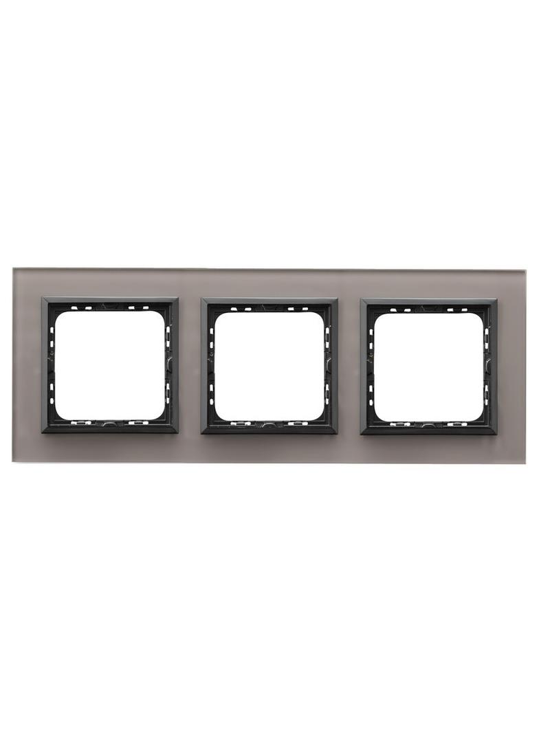 SONATA Ramka potrójna - kolor szare szkło