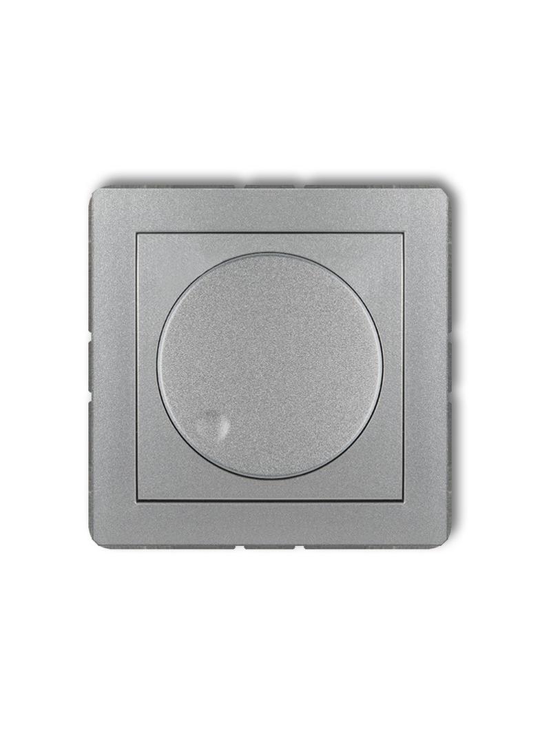DECO Mechanizm elektronicznego regulatora oświetlenia przyciskowo-obrotowego do lamp LED srebrny met