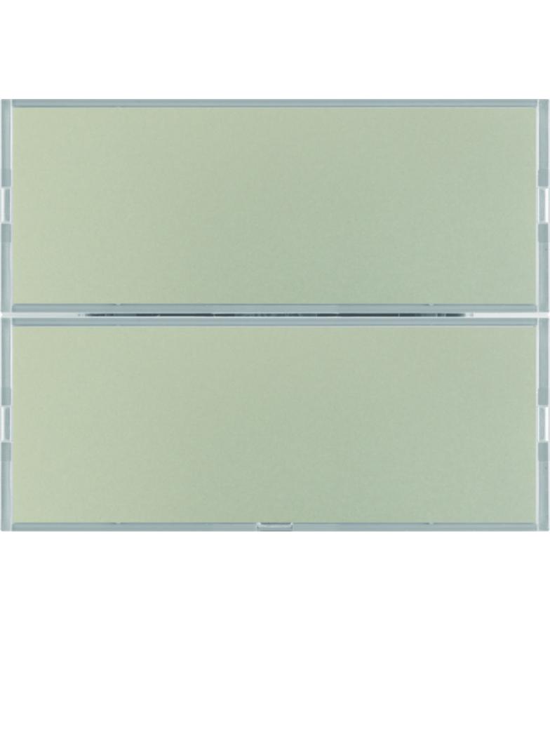 BERKER KNX e/s K.x Przycisk podwójny z polem opis. z diodami LED RGB i czujnikiem temperatury stal szl. 80162773 HAGER