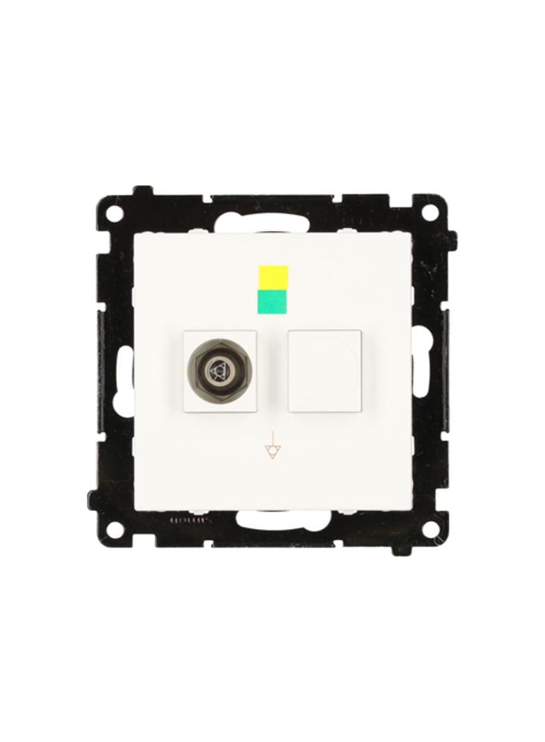 Simon 55 Gniazdo ekwipotencjalne pojedyncze Biały mat