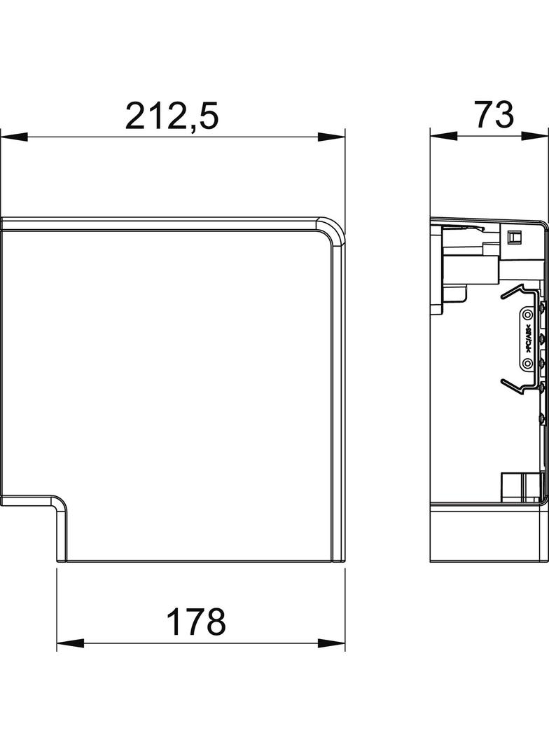 GK-FH70170LGR, Naroże płaskie