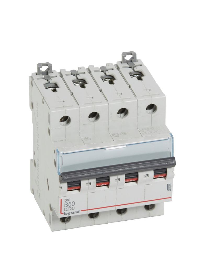 WYŁĄCZNIK NADPRĄDOWY S 304 4P B 50A 6000A SERII DX3, Legrand