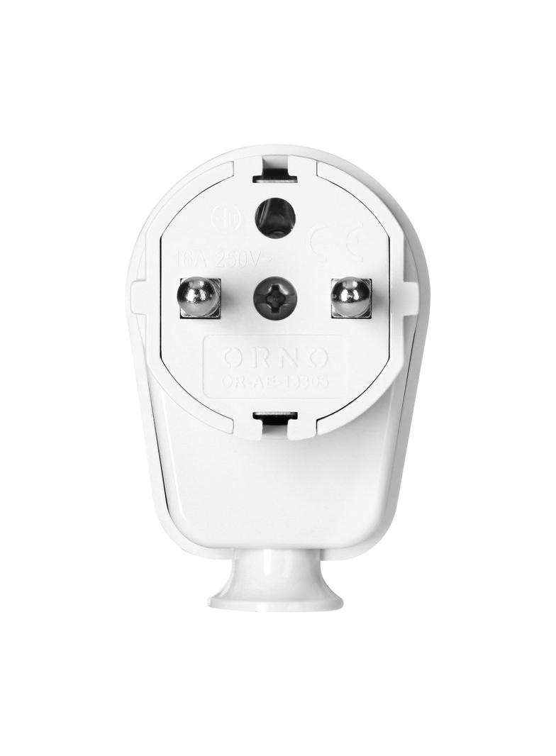 Wtyczka kątowa Uni-Schuko 16A, 230V, biała OR-AE-13305/W ORNO