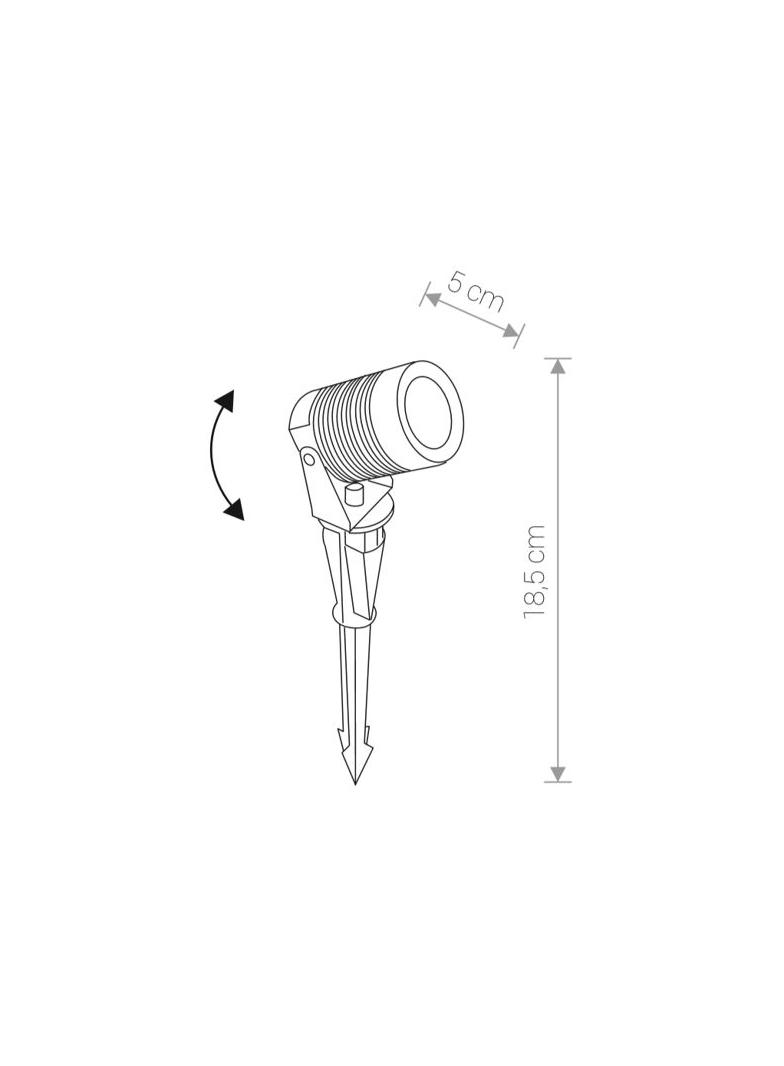 Nowodvorski dogruntowa lampa zewnętrzna stojąca (reflektorek) LED Spike M 5W 330lm 4000K czarna 9100