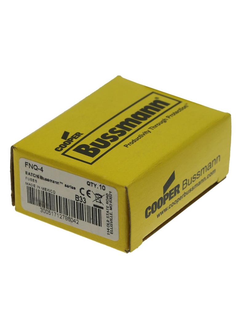 BUSS MIDGET FUSE 4A 600VAC zwłoczna 10,3 x 38,1mm FNQ-4 EATON