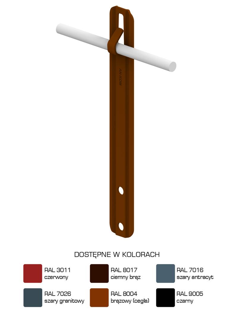 AN-13/LA/-N Uchwyt prosty L=18cm Z-zagięcie /LA/