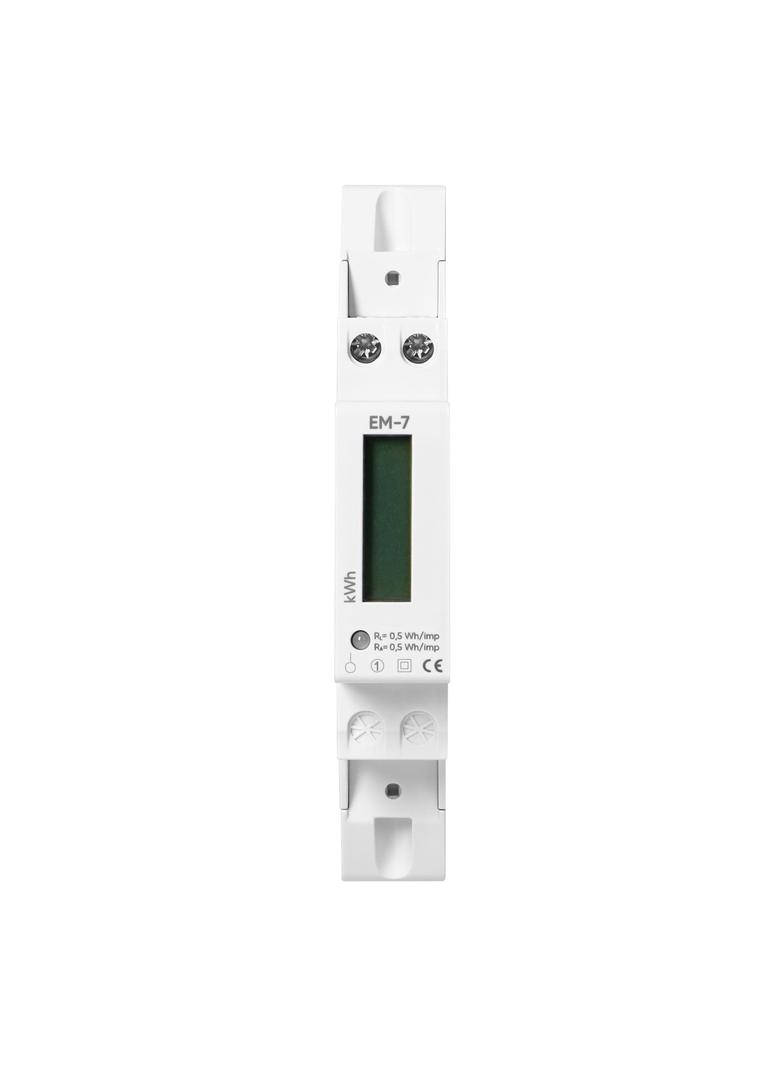 1-fazowy cyfrowy wskaźnik zużycia energii elektrycznej, 40A, 1 moduł, DIN TH-35mm EM-7 ORNO