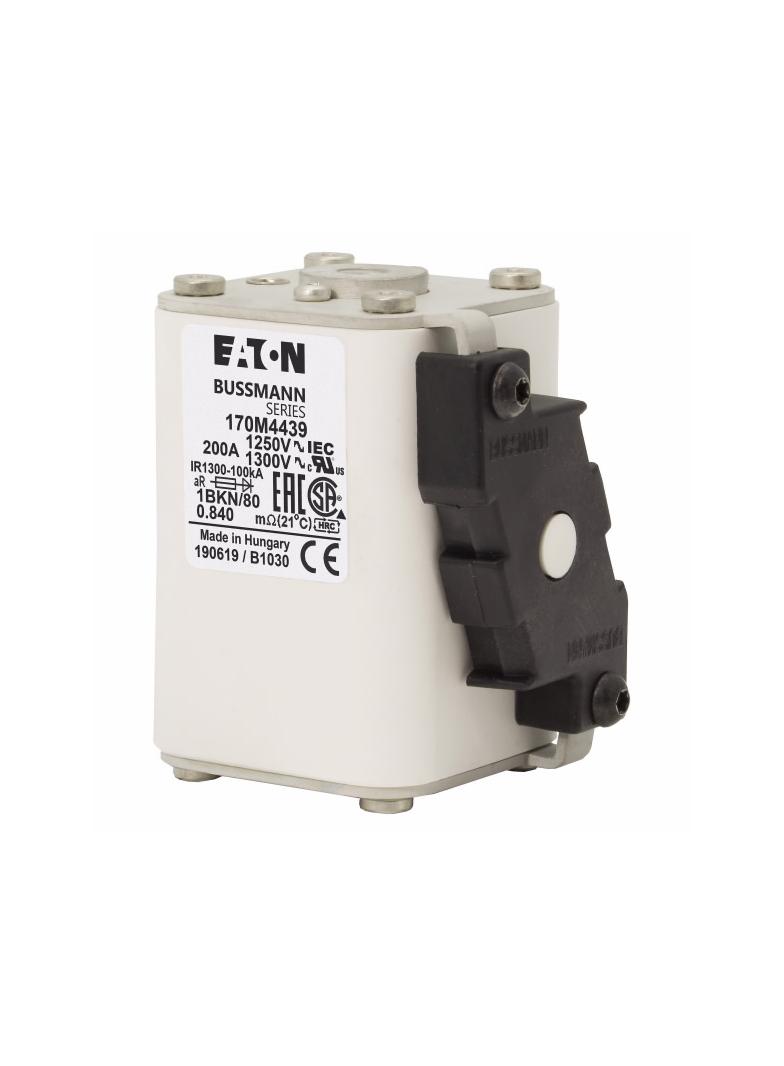 FUSE 200A 1250V 1BKN/80 AR CU Wkładka szybka 200A AC 1250V rozmiar 1 53x69x80 mm aR IEC UL 170M4439