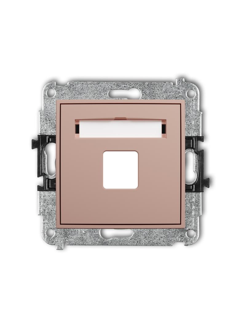 ICON Gniazdo multimedialne pojedncze bez modułu (standard Keystone) łososiowy 62IGM-1P KARLIK