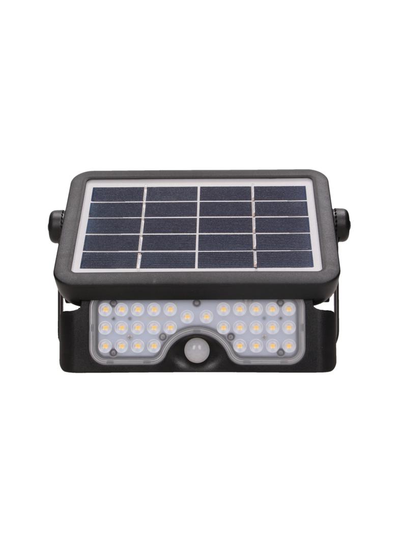 LUX LED 5W naświetlacz solarny z czujnikiem ruchu 500lm IP65 4000K 2x1500mAh czarny AD-SL-6108BLR4 O