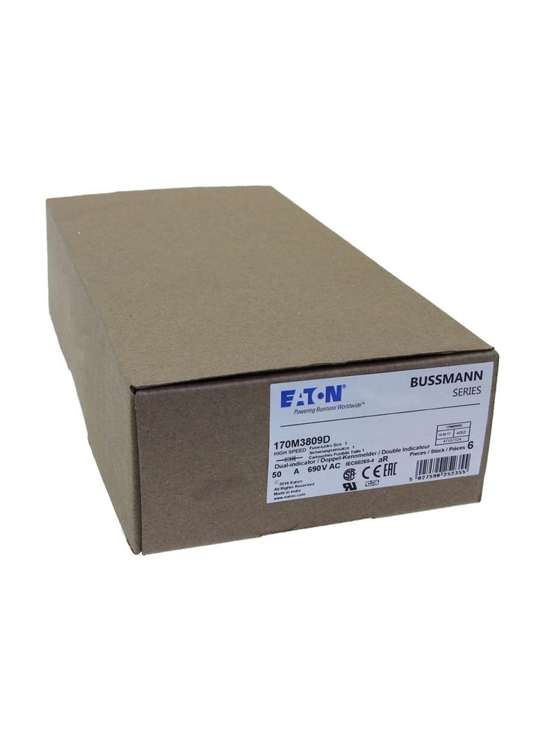 FUSE 50A 690V aR DIN 1 HSDNH Wkładka szybka 50A 690V aR DIN 1 podwójny wskaźnik 170M3809D EATON