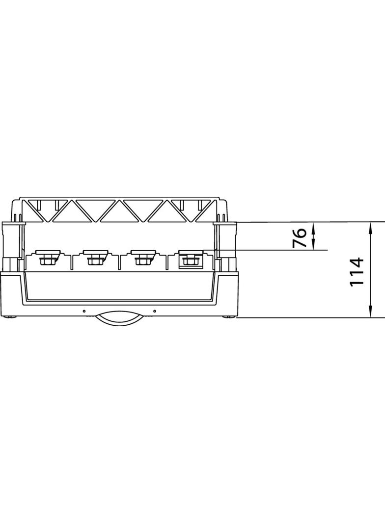 univers N Blok 300x250mm z szynami 4-pol. Cu 25x4mm 4x250A UE21D2 HAGER