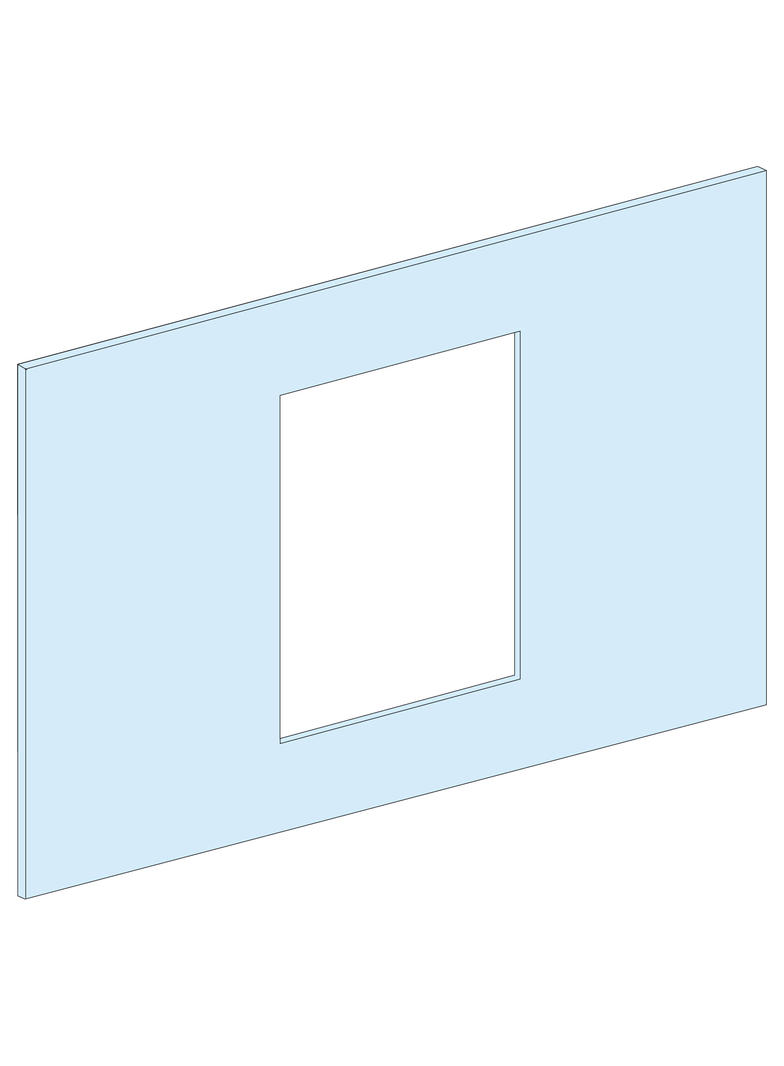 Rozdzielnice PrismaSet, płyta czołowa do mocowanego pionowo na stałe NS1600 z mechanizmem silnikowym