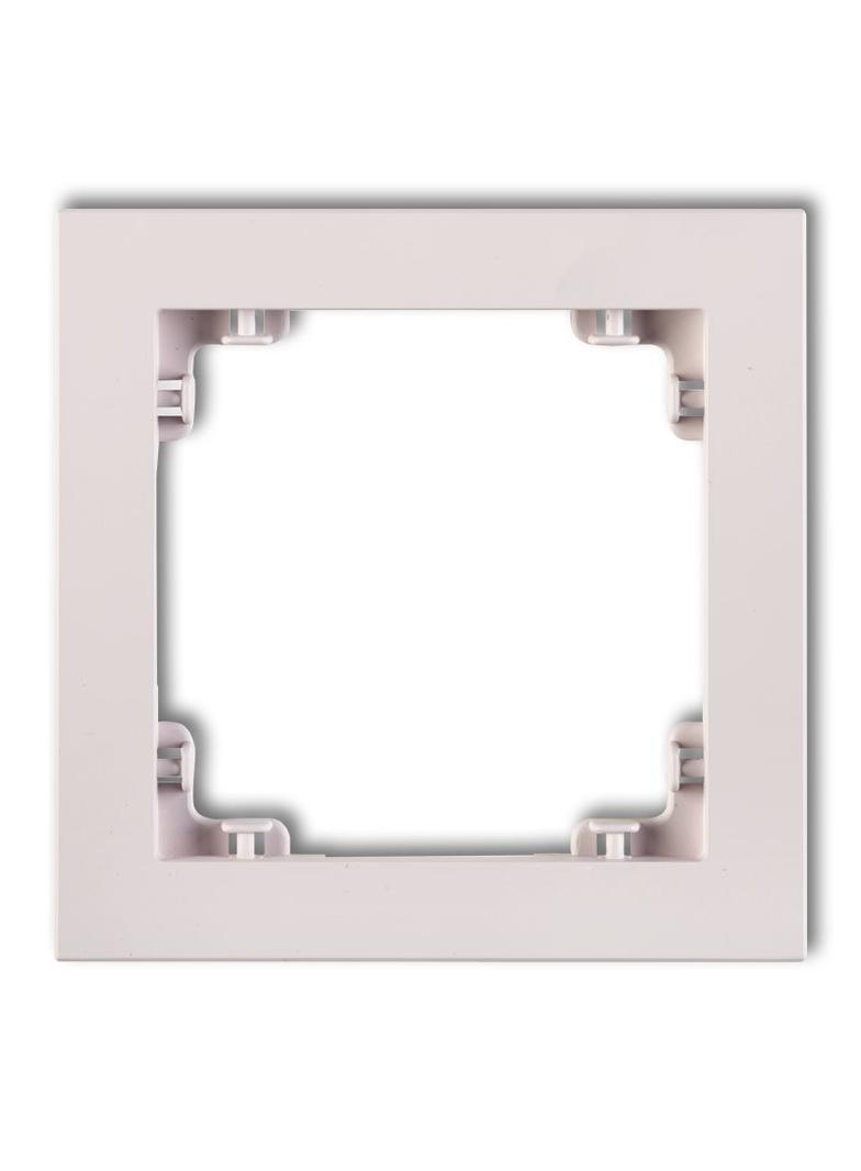 DECO Ramka pojedyncza z tworzywa DECO Pastel Matt pudrowy róż 40DR-1 KARLIK