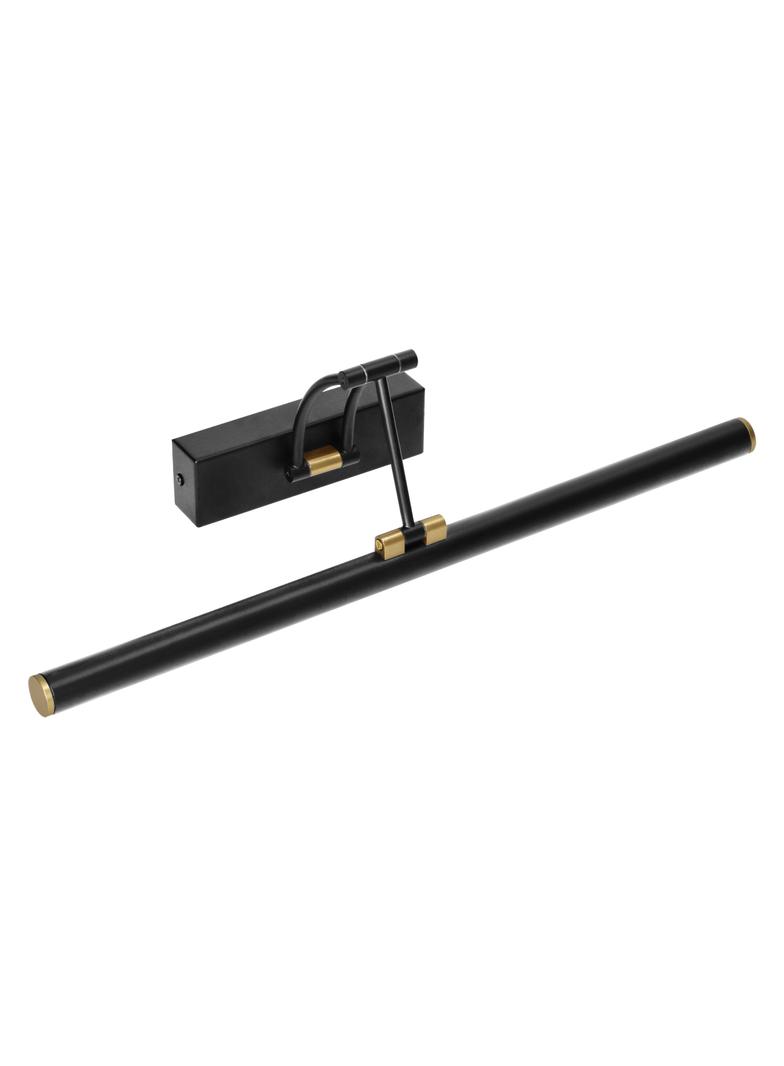RICO LED 9W, lampa nad lustro, 990lm, 4000K, IP44, dł. 50 cm, czarna