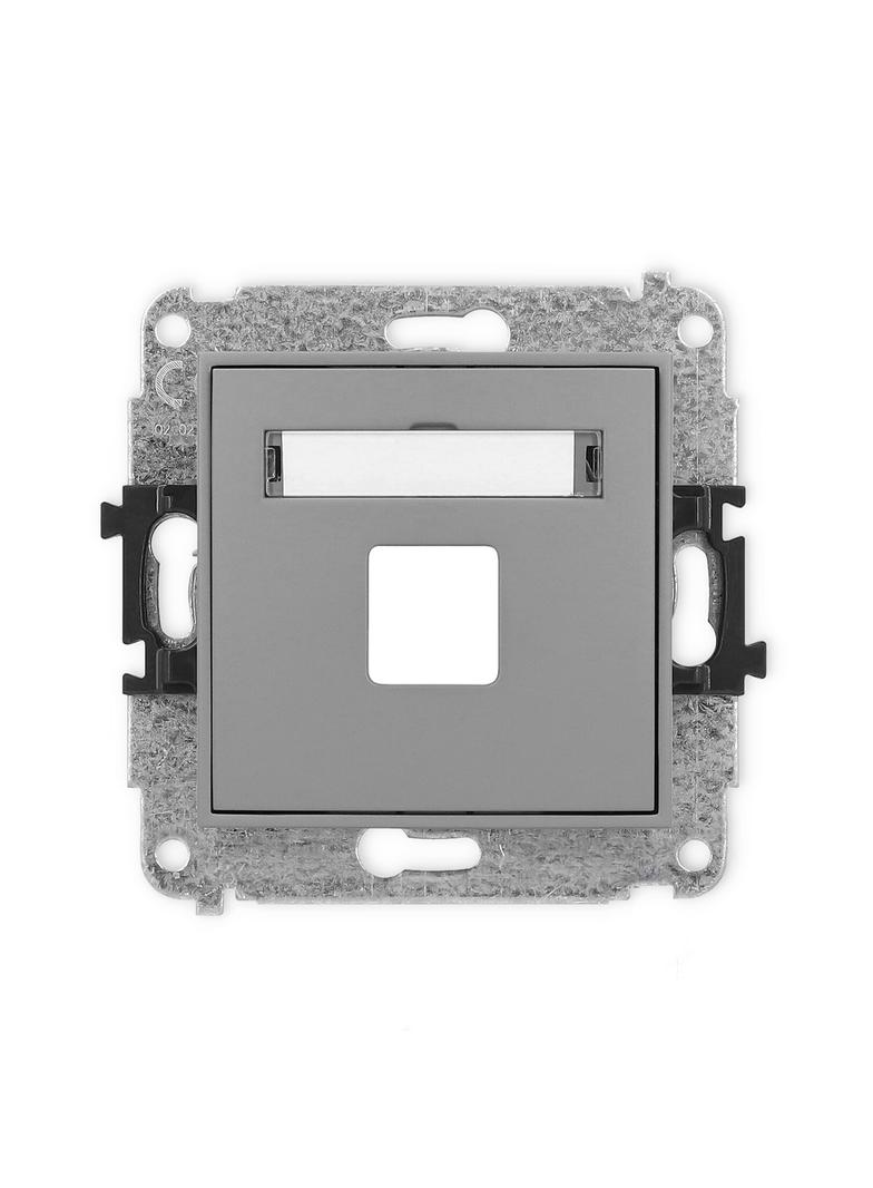 ICON Gniazdo antenowe multimedialne pojedyncze bez modułu (standard Keystone) szary mat 27IGM-1P KARLIK