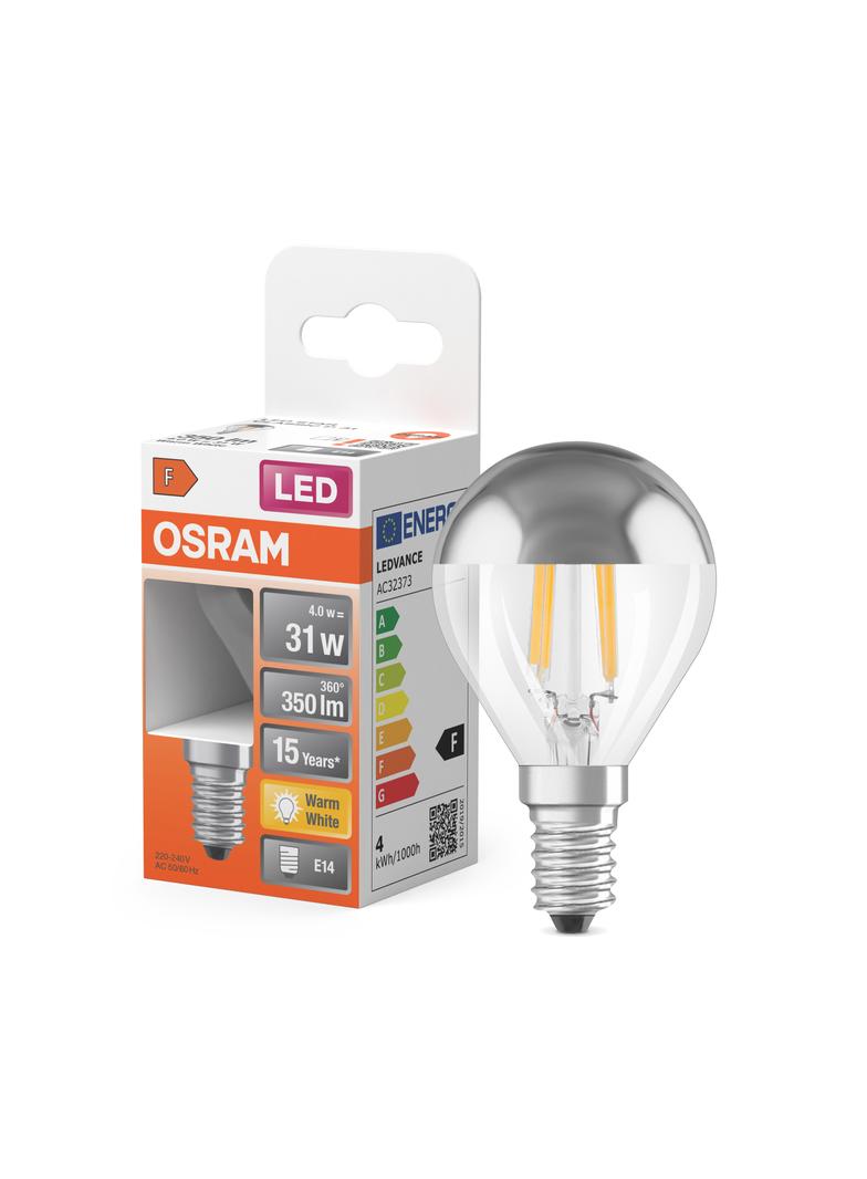 Lampa LED STAR CL P Filament szkło przezroczyste Mirror Silver 34 non-dim 4W 827 E14