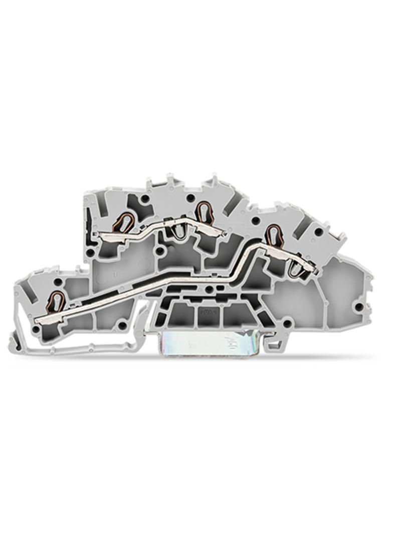 Złączka szynowa 2-piętrowa 2,5mm2 L/L szara /50szt./ WAGO