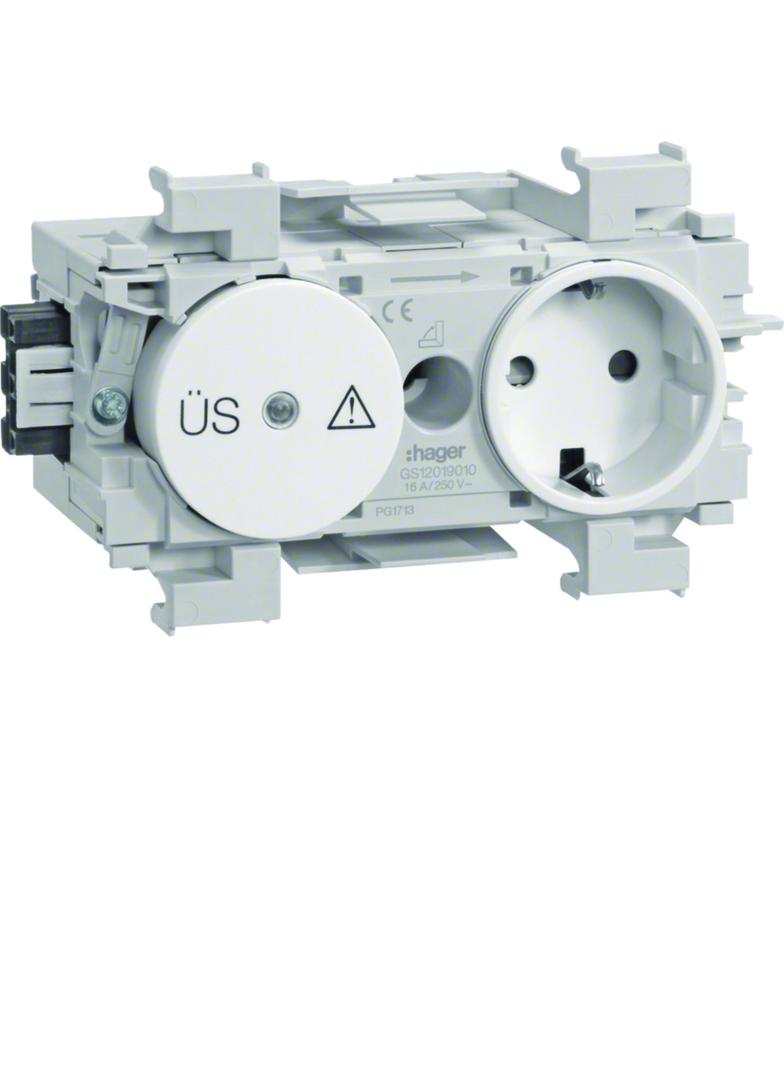 tehalit.WA Gniazdo SCHUKO z ogranicznikiem przeciwprzepięciowym WAGO montaż kraw