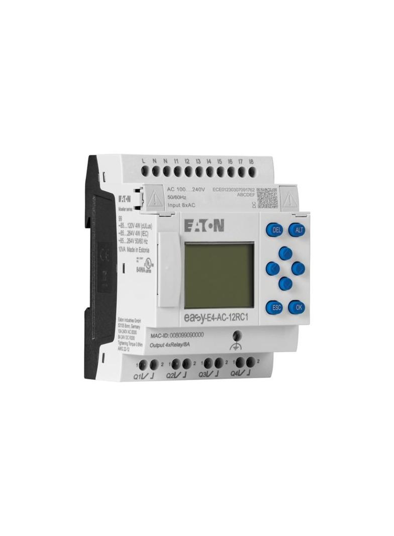 EASY-E4-AC-12RC1 easyE4 230VAC/DC 8DI 4DO-R z wyświetlaczem 197215 EATON