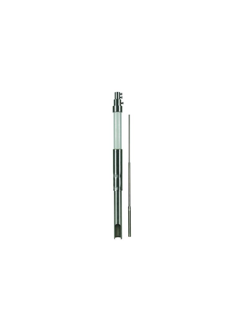 Rura wsporcza z bocznym wyprowadzeniem HVI long, fi 50 mm dł. 5000 mm, GFK / NIRO z iglicą NIRO fi 2 105395 DEHN