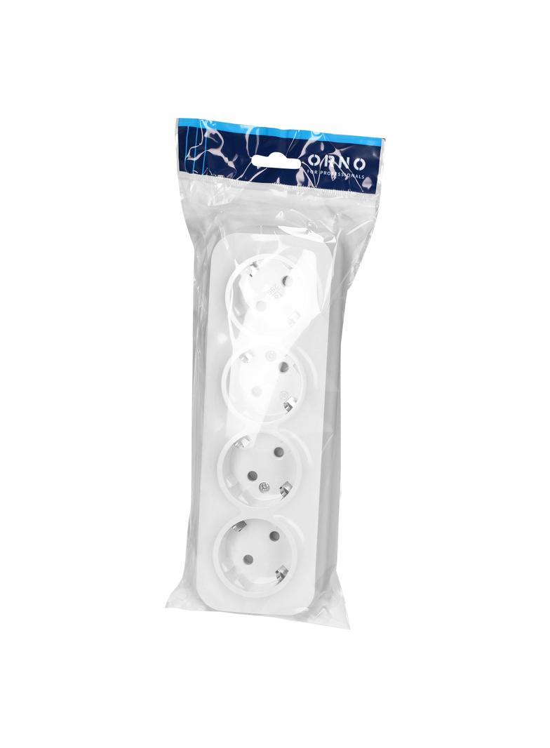 Gniazdo poczwórne natynkowy ToDo 2P+Z Schuko IP20, 16A, 230V AC, 16A, 230V AC, biały OR-OE-7210(GS)/W ORNO