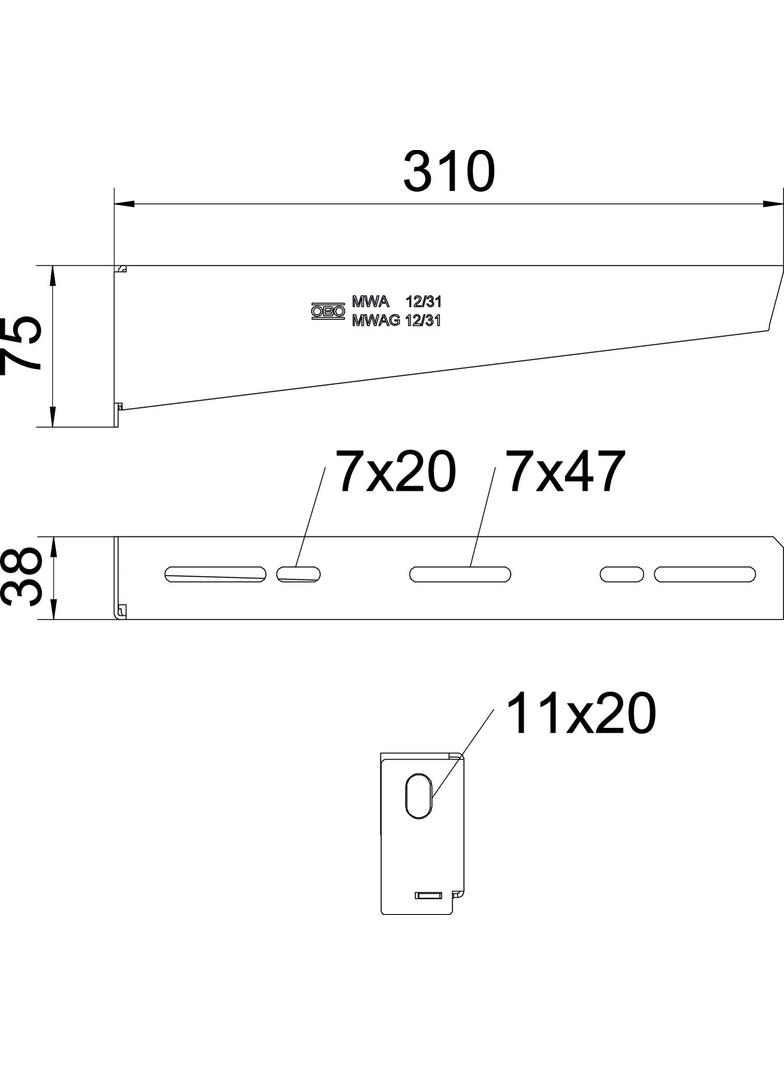 MWA 12/31, WYSIĘGNIK MWA 12/310MM FS