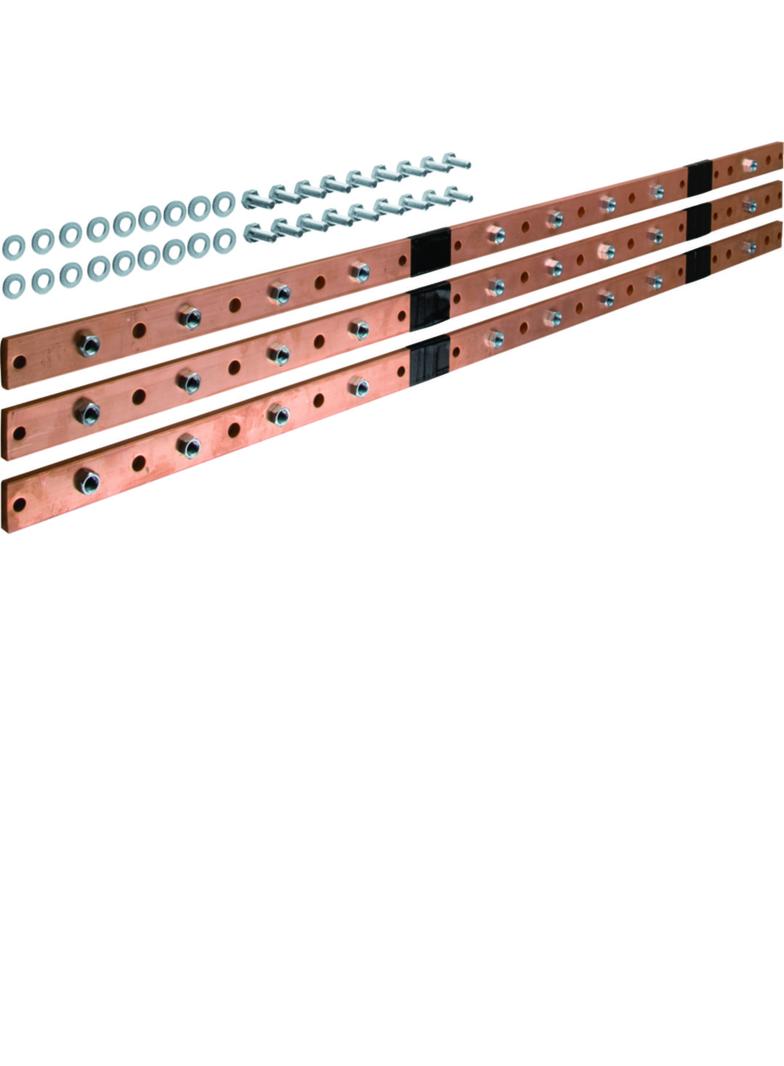 univers Szyna pozioma Cu do rozł. listwowych NH1/2/3 5-pol. 40x10mm (3 szt) UM09M HAGER