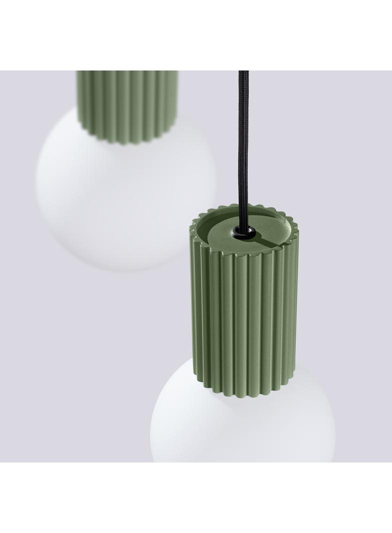 Lampa wisząca HALO 3P zielona oliwka