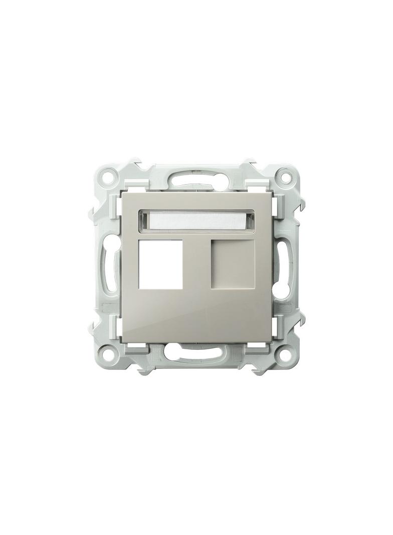 SZAFIR Obudowa gniazda pojedynczego typu Keystone prosta - kolor kaszmirowy beż